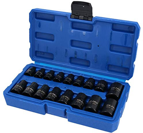 E Star femelle Torx Douilles Impact E5 E24 3/8 et 1/2 Drive 17pc