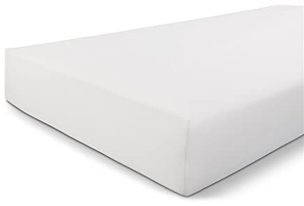 Walra Spannbettlaken Jersey 80x200, 100% Baumwolle Spannbetttuch, Perfekte Matratzenpassform, Weiches Gefühl, Knitter- & Bügelfrei - Weiß