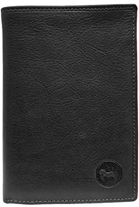 LOLUNA Grand Classique Portefeuille Homme en Cuir Protection RFID Blocage - idée Cadeau Noël, fête, Anniversaire (Noir Grand)