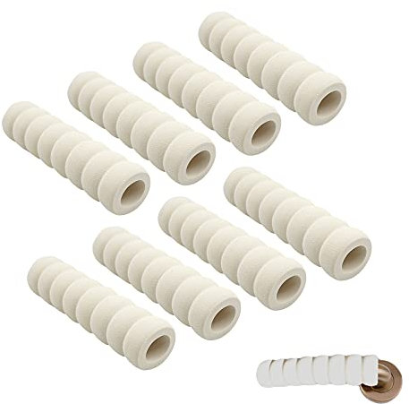 Gsrhzd Door Handle Cover Foam, Foam Door Handle Bumper, 8-Piece Door Handle Protector, Door Or Window Handle Protector, Childrens Home Protection, Anti-Static, Safe (White)