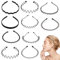 10 pièces Serre Tete Homme,Serre Tete Homme Femme,Cerceau Cheveux Homme en unisexes métal Sports Cheveux Hoop Band Fille