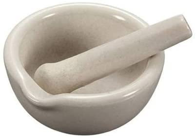 Pädagogisches Porzellan-Mörser und Stößel Rührschüssel-Set für Laborbedarf, 60 mm Durchmesser, weiß, dekorativ, nützlich und schön