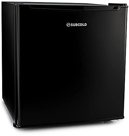 Subcold Eco35F Mini Freezer | 4-Star Table Top Freezer | Small Energy Efficient Mini Freezer | Adjustable Thermostat & Reversible Door | Customisable Storage Removable Shelf (Black) (Renewed)