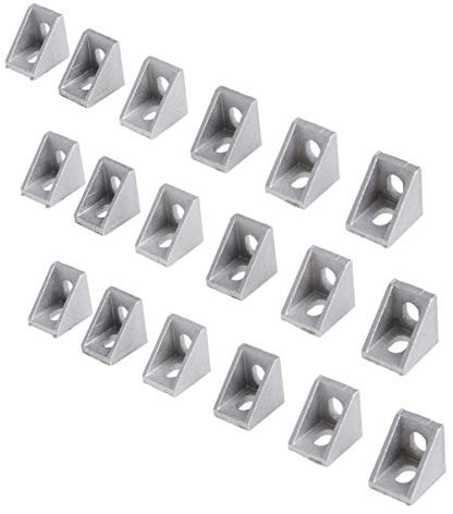 ULTECHNOVO 25pcs Aluminum Alloy Angle Code Corner Brackets for Extrusion Corner Bracket for Industrial Frames