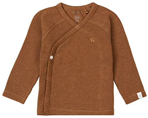 Noppies Baby Unisex Baby U Tee Overlap ls Rib Nanyuki T-Shirt, Chipmunk Melange-N091, 62
