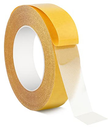 25mm Doppelseitiges Gewebeband, Strapazierfähig Super Klebrig Multifunktional Doppelseitiges Klebeband Breit Double Sided Tape Heavy Duty für Zuhause Büro Schule (20m Lang)