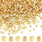 DICOSMETIC 1500 Stück Kunststoff Zwischenperlen 3mm Würfel Perlen 3mm Kleine Quadratische Perlen Golden Lose Perlen Schmuckperlen Set Für DIY Schmuckherstellung, Bohrung: 1.2mm