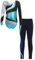 iEFiEL Mädchen Turnanzug Glitzer Gymnastik Leotard Langarm Akrobatik Anzug Tanzkostüme Turnbody Jumpsuit mit Sport Leggings Blau 110-116