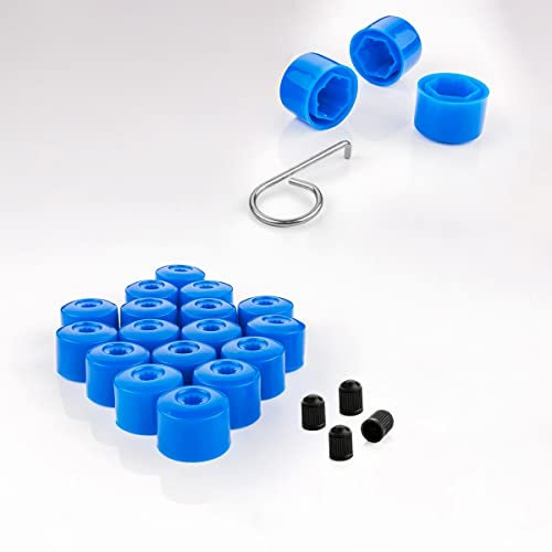 LST 20x Sechskant Felgen Radschraube Abdeckkappen Kappen Set 17 mm blau