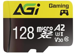 AGI TF138 Micro SD Karte 128GB Speicherkarte mit SD Adapter MicroSDXC | Spezifikationen A2, U3, V30, Lesegeschwindigkeit bis zu 98 MB/s fuer Drohne, Dashcam, Kamera, Switch und Telefon