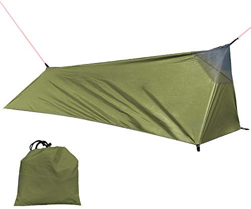 dsfen Tenda per Backpacking Tenda da Campeggio Esterna con Sacco a Pelo Tenda Leggera per Una Persona con zanzariera