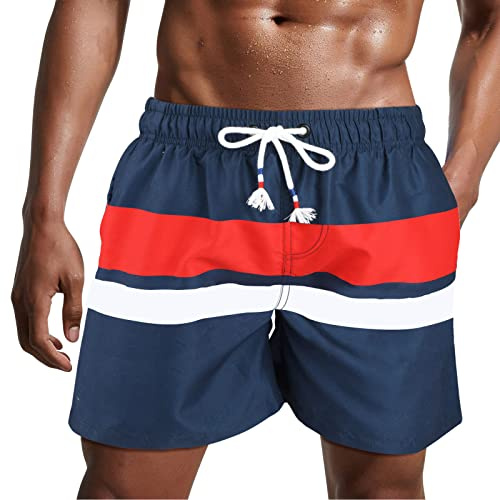 Danfiki Homme Shorts de Bain Maillot de Bain Maillot Surf avec Poches Serrage Réglable Doublure étanche Séchage Rapide Eté Piscine Plage Pente