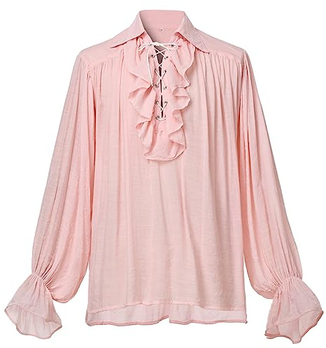GRACEART Chemise Médiévale Nordique Renaissance Victorienne de Pirate et Vampire