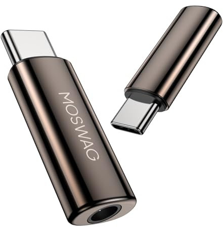 MOSWAG USB C auf 3,5mm Klinke,Typc C auf 3,5mm Aux Kopfhörer Adapter,USB C auf Aux Audio Zinklegierung Adapter für Samsung GalaxyS23 S22 S21 Ultra,Pixel 7/6 iPad Pro/Air/Mini Oneplus 10 Pro