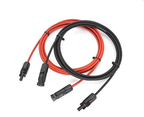 PIANETA Solarkabel Verlängerungskabel 4mm² inkl. montierter MC 4 Solarstecker rot/schwarz, pv Kabel,IP67 Photovoltaik Kabel Stecker Länge 1-50m (2 x 3m)