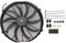 Twilight Garage 16'' inch Universal High Performance 12V 120W Slim Electric Cooling Radiator Fan Push Pull With Fan Mounting Kit - Black
