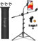 Mic Stand,6 In 1 Microphone Stand Floor Boom Mic Stand Support Boom Gooseneck Mic Clips Tablet Phone Holder Free Switching With Mic Stand Bag