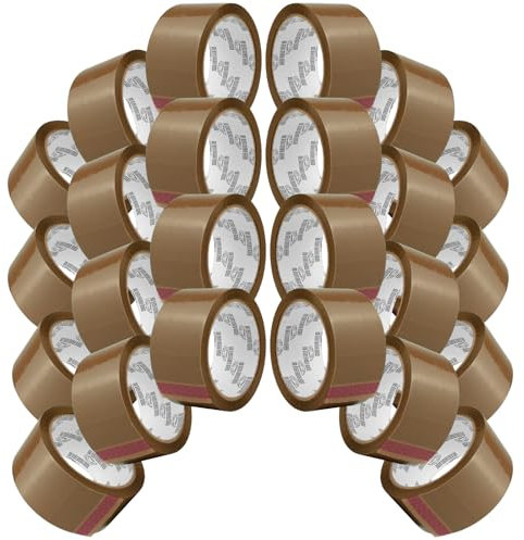 Magnet-Kauf 24 Rollen Paketklebeband Packetbandrollen Klebeband Braun 48mm x 66m Packband Paketband Kartonband Stark Kleberolle Verpackungsband