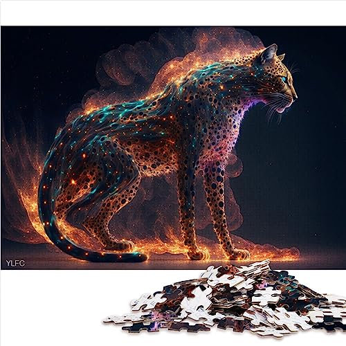 1000 Teile Puzzle für Erwachsene Jaguar Recyclingkarton Nachhaltiges Puzzle für Erwachsene 10,27 x 14,96 Zoll