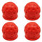 JNNJ 4 Pezzi Tappo Gancio Traino Rimorchio Copertura a Sfera, Copri Palla Gancio Auto, Plastica Tappo di Protezione Gancio Traino Rimorchio, per Camion Collettori Semirimorchi Autovetture(Rosso)