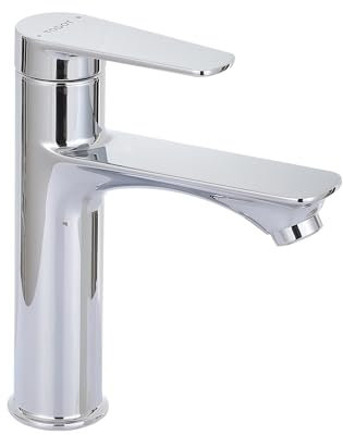 TODOT Mitigeur de Salle de Bain, Robinet de Lavabo, Mélangeur de Lavabo Froid et Chaud avec Levier Unique, Chromé, Installation et Nettoyage Facile