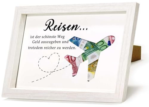 Geldgeschenk für Reise, Flitterwochen und Urlaub, Weltreise, Geburtstag Geldgeschenk, Flugzeug Geschenk, Urlaubskasse Spardose, Geldgeschenke Reisekasse für Freunde, Familie, Liebhaber Frauen, Männer