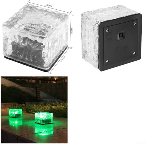 SPORTARC Solar-Licht aus Eisziegel, energiesparende Solarleuchten für Gärten und Terrassen, beleuchtet mit Leichtigkeit, Grün