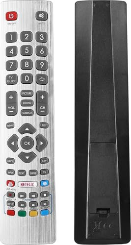Ersatz Fernbedienung Kompatibel mit Sharp Aquos Smart TV Smart TV HD/Full HD TV Fernseher