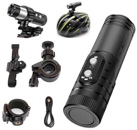 TKMARS Action camera 1080P Wifi Helmet Camera Electronic Image Stabilization and waterproof 1600 mAh Long-lasting Battery Life Motorbike Cycle Bike Helmet Camera TF Supports 265G for Climbing Riding