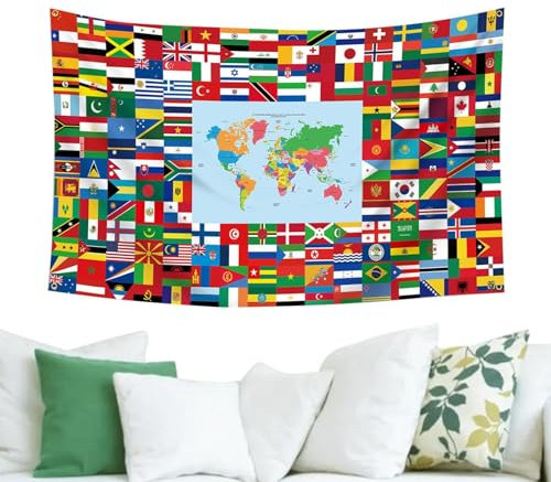 Internationale Flaggen-Banner, Länderflaggen der Welt-Banner | Anti-UV-Weltflaggenbanner - 90 x 150 cm leichte Banner-Hintergrund-Partydekorationen, lichtbeständiges Flaggenbanner für Zuhause,