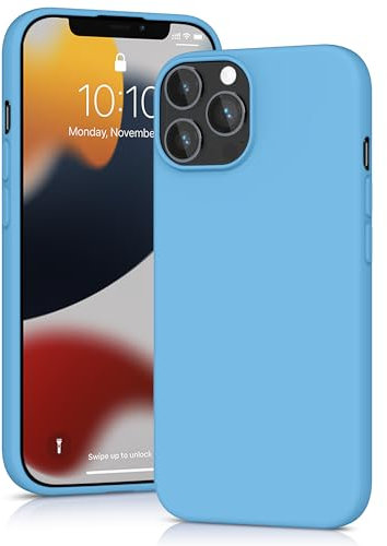 YATWIN Silicone Case for iPhone 12 Pro Max, Soft-Touch, Shockproof, DustProof, Antiskid Full Body Armour Phone Cover for Apple iPhone 12 Pro Max - Sky Blue