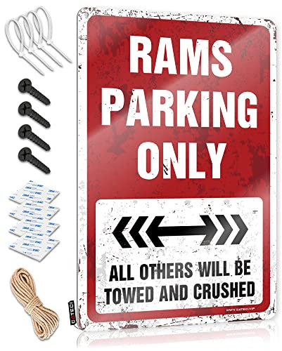 Schilder für Garage, Rams Parking Only, lustige Outdoor-Schilder, lustige Schilder für Heimdekoration (30 x 40 cm)