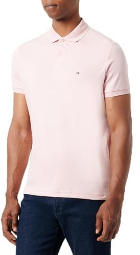 Tommy Hilfiger Herren Liquid Cotton Essential REG Polo, Rosa (rosa Farbton), L