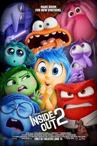 Filmposter Inside Out 5.1 cm 2024, Heimdekoration, 27,9 x 43,2 cm, ungerahmt