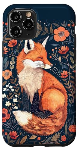 Fuchs Blumen Waldbewohner Fuchsliebhaber Hülle für iPhone 11 Pro