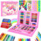 CutteeyFyry Maletin Pintura NiñOs De 3 A 9 AñOs,Unicornio Maletin De Pinturas Para NiñAs,Pasteles Al óLeo, Crayones, LáPices De Colores, Regalos De Unicornio Para NiñAs De 3-9 AñOs