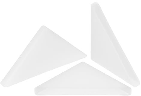 QUARKZMAN Eckenschutz Kantenschutz 3x50mm Dreiecksform Glas-Eckschützer Kissen 20 Stück Kunststoffeckschützer für Eckschutz von Glas, Spiegel, Fliesen, Weiß