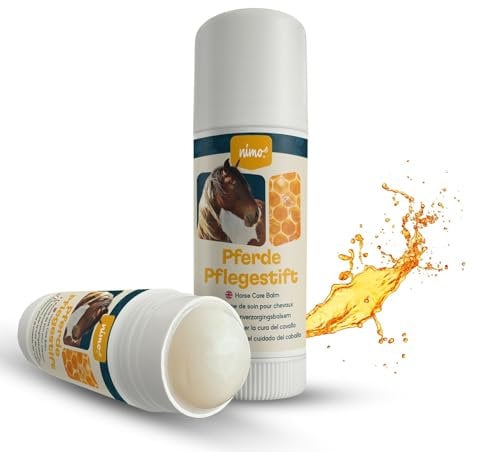 nimo® Pferde Pflegestift | für Pferde mit pflegendem Bienenwachs & Propolis | Pflegestift für gereizte Nüstern & trockene Stellen | gegen Mauke, trockene & juckende Stellen, Reizungen & Risse