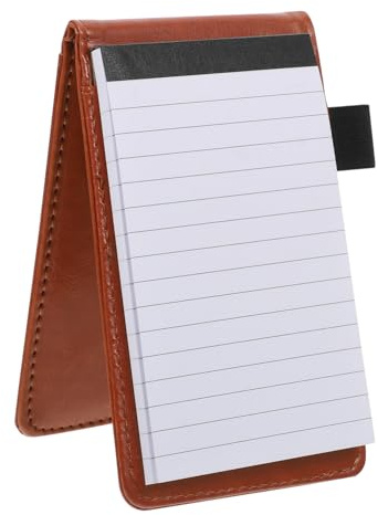 NUOBESTY Kleines Notizbuch A7 Braun aus Pu und Papier für Notizen | Schulbeginn Party, Schreibwaren für Unterwegs, Organisierte Aufzeichnungen im Alltag