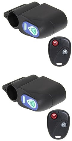 Gatuida 2pcs Bike Lock Car Lock Alarm Car Lock Bicycle Lock Bike Bike Remote Alarm Bike Motion Sensor Alarm Lock Antitheft Product Wireless Alarm Motorcycle Alarm Black