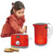 Sobebear Kettle and Toaster Set for Kids, 2-in-1 Pretend Play Kitchen Toys Kettle with Light and Sound, Toaster with Pop-Up Action Breakfast Playset, Educational Gift for Boys and Girls Ages 3+ (Red)