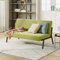 Dripex Sofa 2 Sitzer, Stoffsofa Couch Modern mit Metallrahmen, Loungesofa mit Lehne, Doppelsofa für Wohnzimmer Schlafzimmer, 150kg belastbar, 112 x 75 x 68 cm, Grün