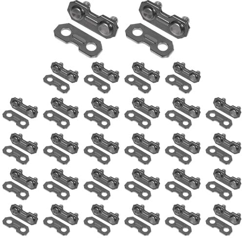 30 Sets 3/8 (0,39 Zoll) Kettensägen-Masterketten-Reparaturglieder, Kettensägen-Ketten-Reparatur-Kits, Zubehör, Edelstahl-Sägeketten-Reparatur-Sets, Kettensägen-Master-Glieder-Reparatur-Bänder