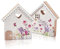 2 Stück Osterdeko Holz Deko Haus, Frühlingsdeko Tisch Ostern Deko Tisch Fensterbank Osterdeko Modern Deko Frühling Innen Easter Decoration, Ostern Tischdeko Oster Deko Innen Osterndekoration Wohndeko