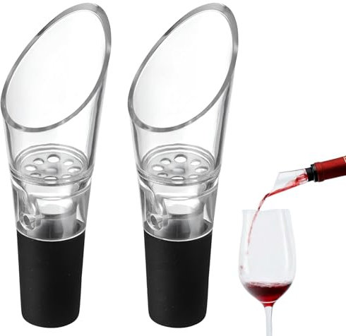 banjiabb 2 Stück Weinausgießer,Wein Ausgießer,Weinbelüfter,Dekantierausgießer Mit Belüfter,Wein Dekanter,Flaschenausgießer Und Weindekanter,Für Tropffreies Einschenken Von Rotwein Und Weißwein