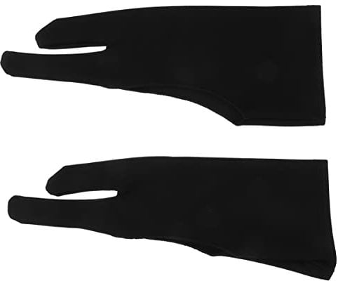 KONTONTY Zwei-Finger-künstlerhandschuh Für Grafik-tabletts Zum Zeichnen Und Skizzieren Reibung Und Verschmieren Links Oder Rechts