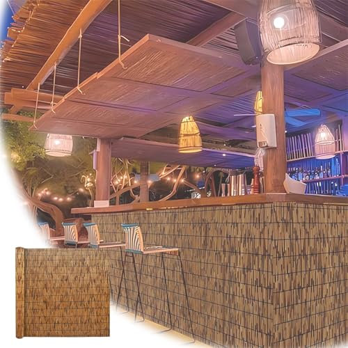 Clôture en Roseau Naturel, Canisse Bambou, Brise-Vue, Protection De La Vie Privée, Rouleaux De Clôture, Clôture Décorative pour Exterieur Terrasse Maison Piscine(90x200cm(3.0x6.6FT))