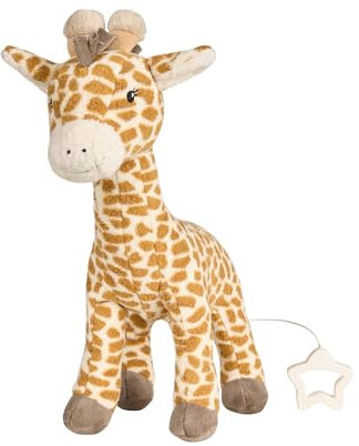 Sterntaler Spieluhr L Giraffe Kaya – aus weichem Plüsch – entnehmbares Spielwerk – Melodie: Brahms Wiegenlied, praktischer Sternengriff - Einschlafhilfe - Geschenk, ab Geburt, goldbraun