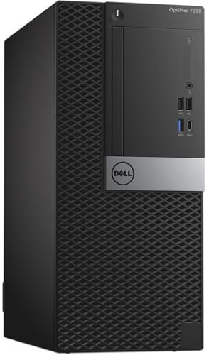 PC Ordinateur de Bureau Dell Optiplex 7050 Tour, Processeur i7-6700, Mémoire RAM 16 Go, Disque SSD 256 Go, HDMI Win 11 Pro (Reconditionné)