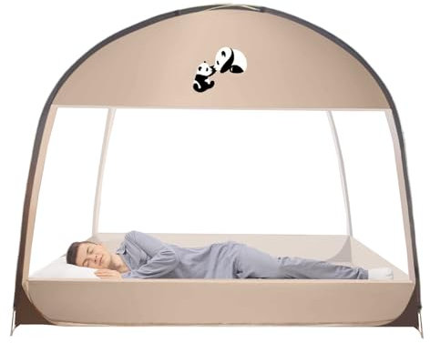 Mosquitero para Cama,Red De Malla Plegable - Cortina Plegable para Cama Infantil Y Exterior con Doble Puerta